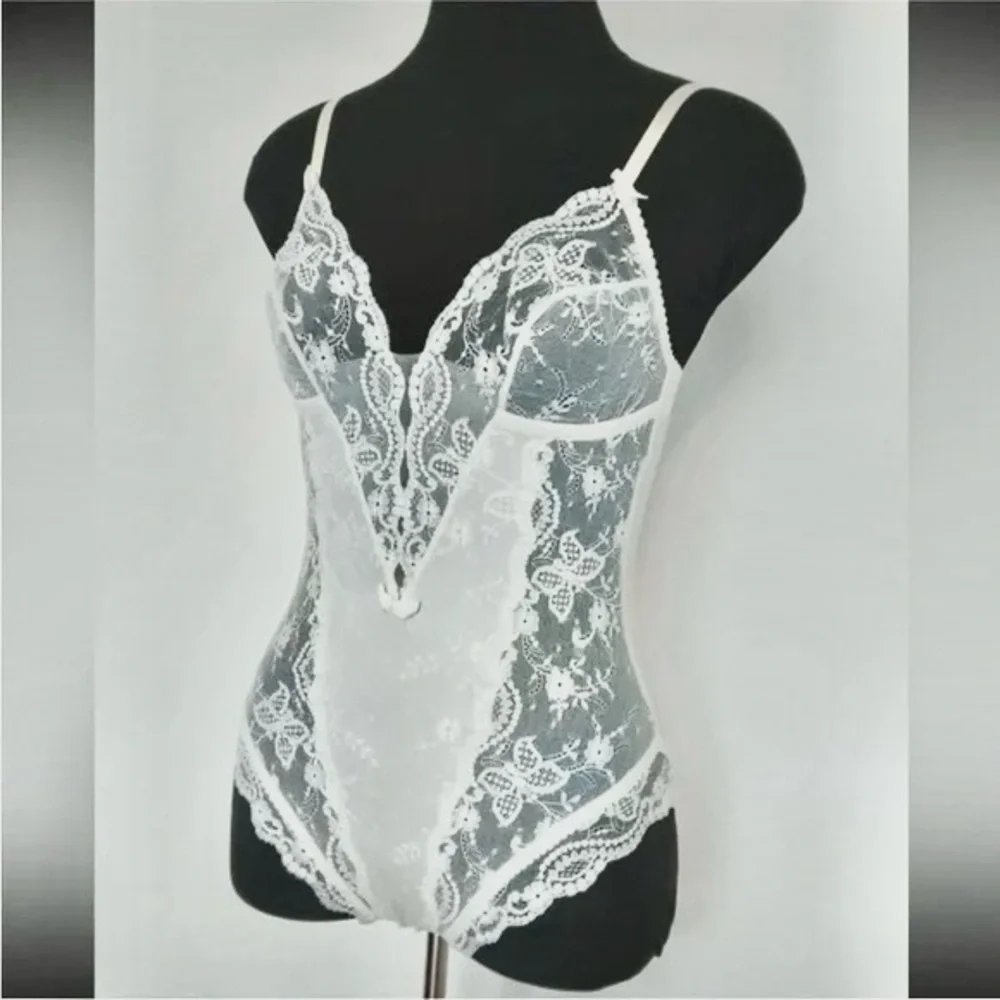 La Perla documented Vintage Elegant White Bridal Lace Bodysuit
